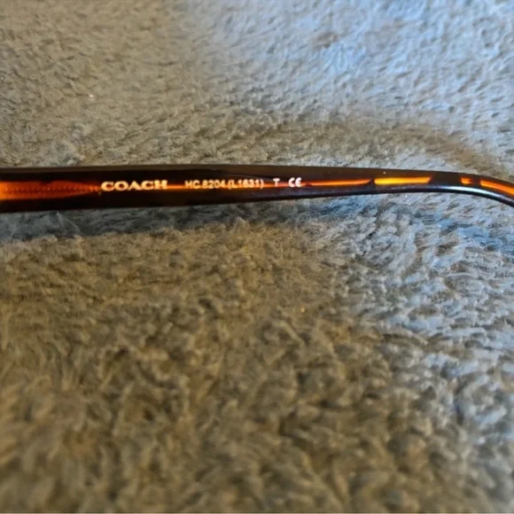 Coach Tortoise Brown and Gold Sunglasses, Coach Cat Eye Sunglasses Case Included - Picture 6 of 16